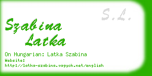 szabina latka business card